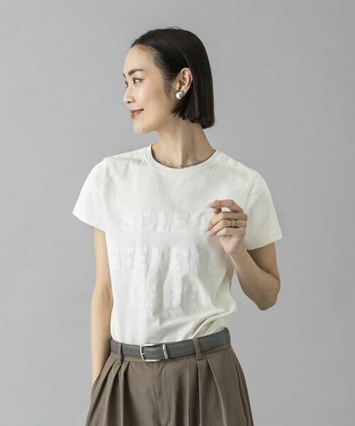 MICHEL KLEIN / ミッシェルクラン カットソー | クラックプリントロゴTシャツ | 詳細6