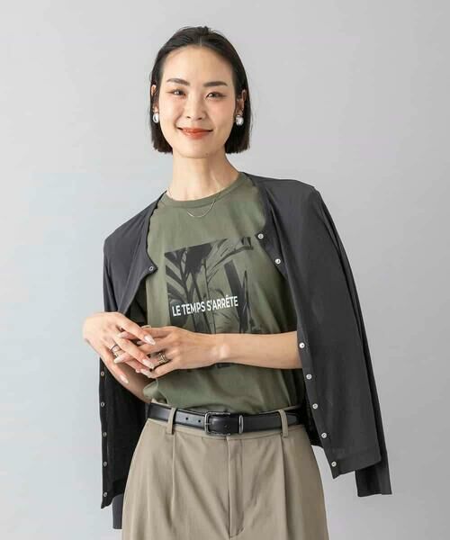 MICHEL KLEIN / ミッシェルクラン カットソー | フォトTシャツ（カーキ）