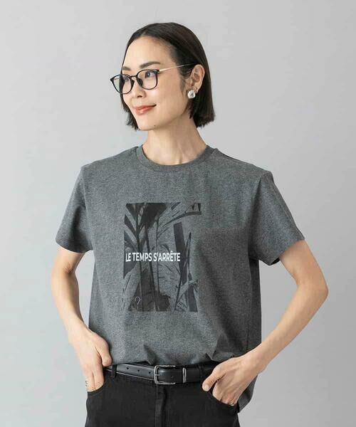 MICHEL KLEIN / ミッシェルクラン カットソー | フォトTシャツ（ダークグレー）