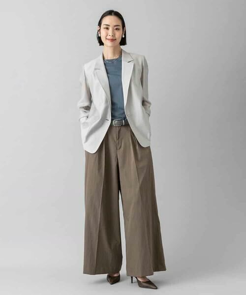 MICHEL KLEIN / ミッシェルクラン その他パンツ | 2タックワイドチノパンツ | 詳細30