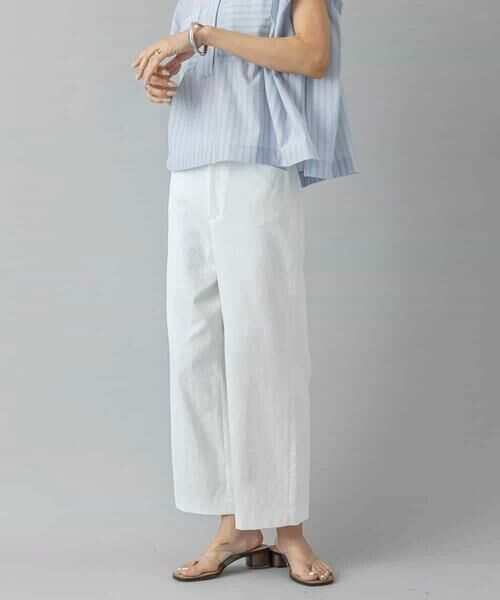 MICHEL KLEIN / ミッシェルクラン チノ・ワークパンツ | [定番人気]ドライストレッチワイドパンツ（ホワイト）