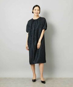 MICHEL KLEIN / ミッシェルクラン ロング・マキシ丈ワンピース | フラワージャカード コクーンワンピース