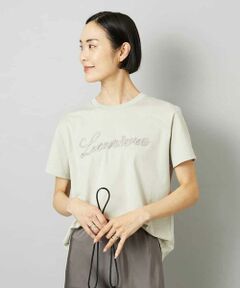 MICHEL KLEIN / ミッシェルクラン カットソー | メタリックチェーンテープ刺繍ロゴＴシャツ
