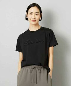 MICHEL KLEIN / ミッシェルクラン カットソー | メタリックチェーンテープ刺繍ロゴＴシャツ