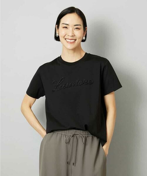 MICHEL KLEIN / ミッシェルクラン カットソー | メタリックチェーンテープ刺繍ロゴＴシャツ | 詳細12