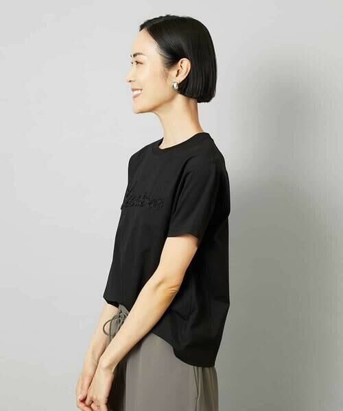 MICHEL KLEIN / ミッシェルクラン カットソー | メタリックチェーンテープ刺繍ロゴＴシャツ | 詳細13