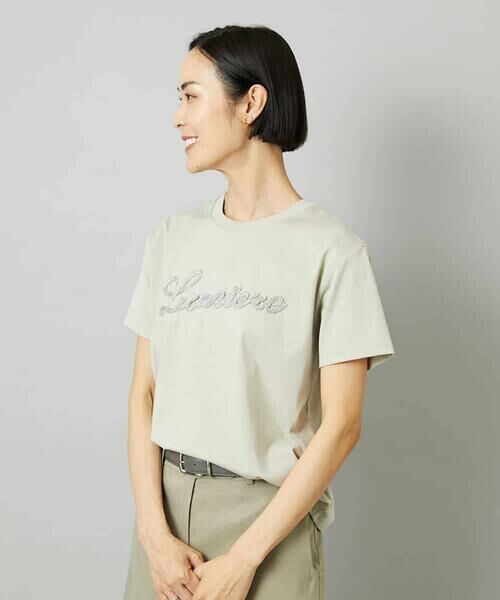 MICHEL KLEIN / ミッシェルクラン カットソー | メタリックチェーンテープ刺繍ロゴＴシャツ | 詳細5