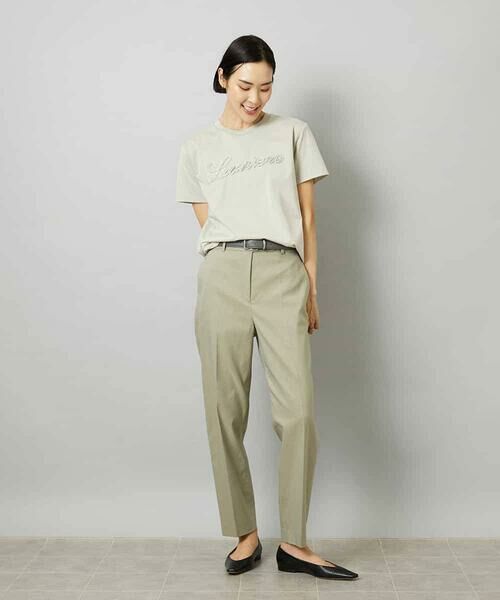 MICHEL KLEIN / ミッシェルクラン カットソー | メタリックチェーンテープ刺繍ロゴＴシャツ | 詳細6