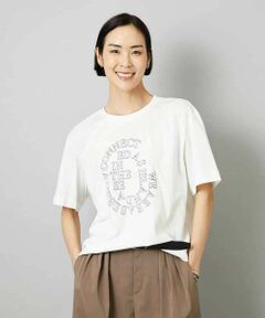 MICHEL KLEIN / ミッシェルクラン カットソー | 透明箔プリントボーダーTシャツ