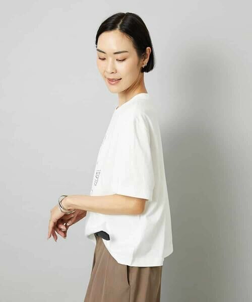 MICHEL KLEIN / ミッシェルクラン カットソー | 透明箔プリントボーダーTシャツ | 詳細1