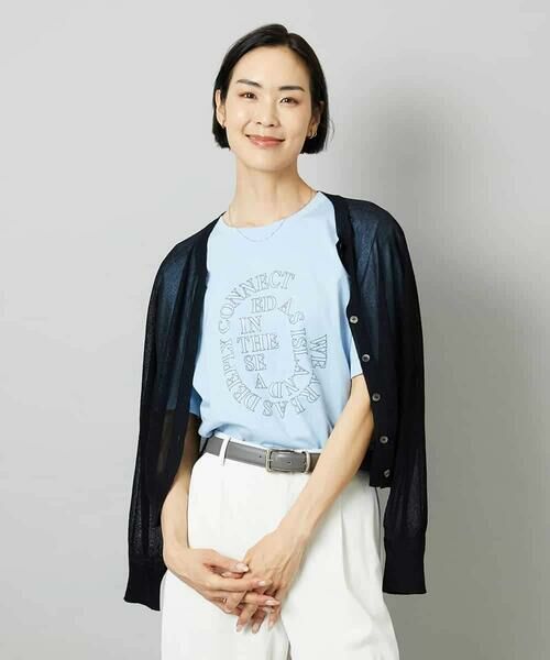 MICHEL KLEIN / ミッシェルクラン カットソー | 透明箔プリントボーダーTシャツ | 詳細16