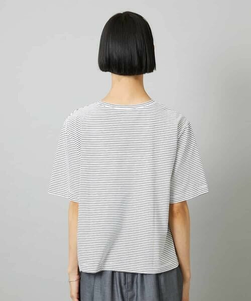 MICHEL KLEIN / ミッシェルクラン カットソー | 透明箔プリントボーダーTシャツ | 詳細20