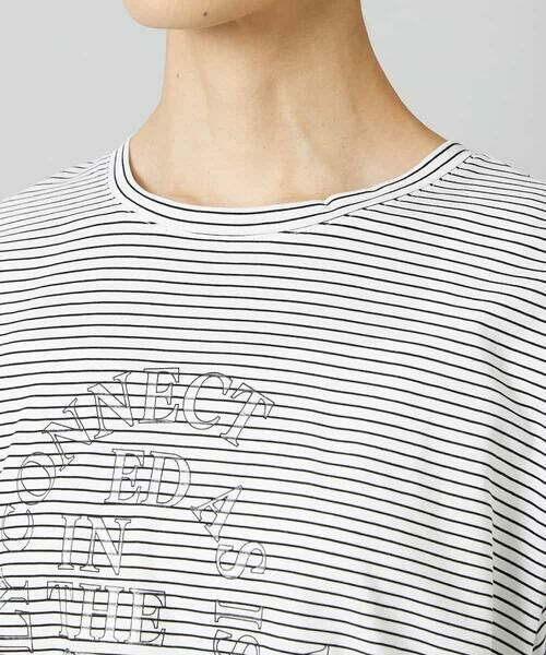 MICHEL KLEIN / ミッシェルクラン カットソー | 透明箔プリントボーダーTシャツ | 詳細21