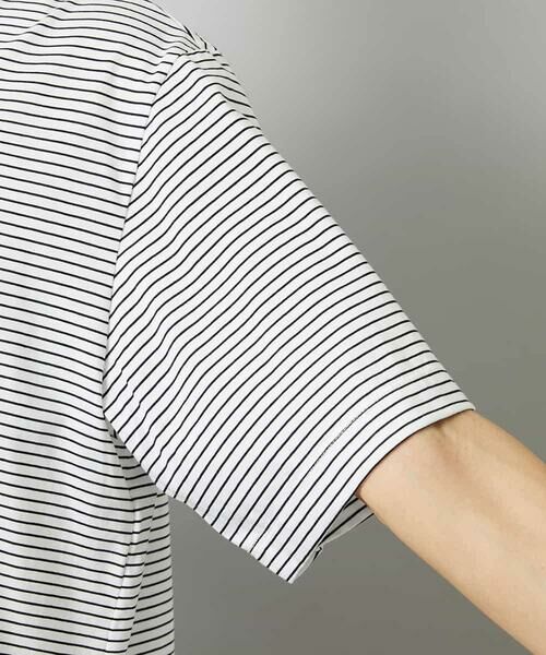 MICHEL KLEIN / ミッシェルクラン カットソー | 透明箔プリントボーダーTシャツ | 詳細22