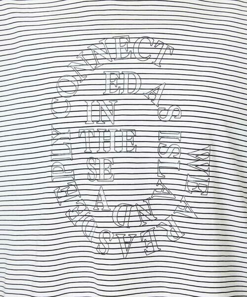 MICHEL KLEIN / ミッシェルクラン カットソー | 透明箔プリントボーダーTシャツ | 詳細24