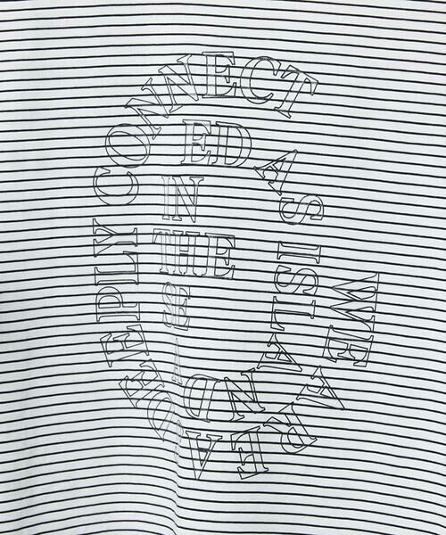 MICHEL KLEIN / ミッシェルクラン カットソー | 透明箔プリントボーダーTシャツ | 詳細25