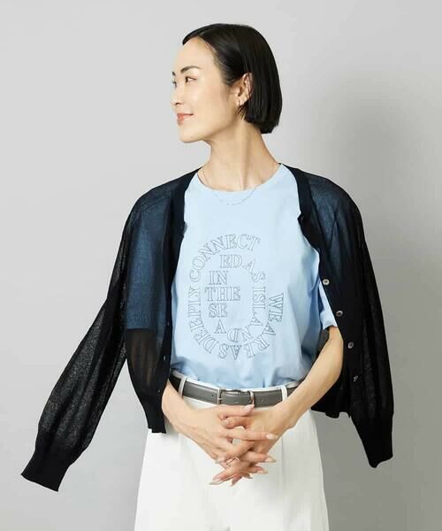 MICHEL KLEIN / ミッシェルクラン カットソー | 透明箔プリントTシャツ | 詳細15