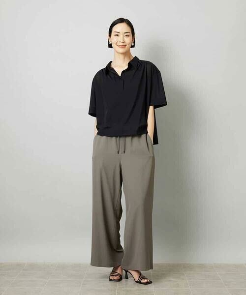 MICHEL KLEIN / ミッシェルクラン その他パンツ | [リラックスボトム]ドローストリング ワイドパンツ | 詳細2