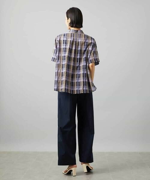MICHEL KLEIN / ミッシェルクラン シャツ・ブラウス | シアーチェックシャツ | 詳細11