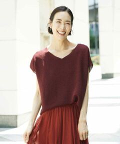 MICHEL KLEIN / ミッシェルクラン ニット・セーター | ホールガーメント(R)Vネックラメニット
