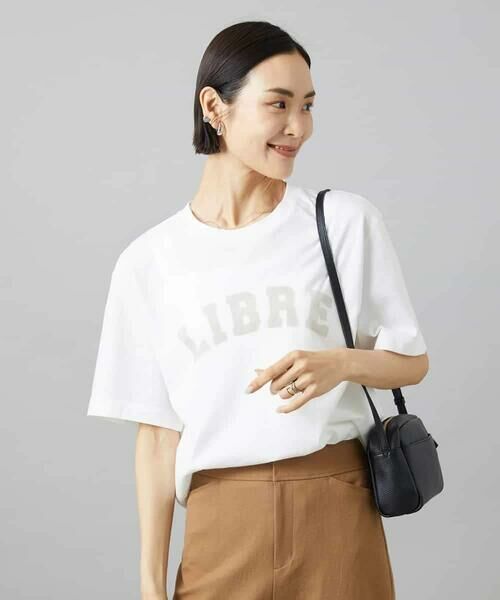 MICHEL KLEIN / ミッシェルクラン カットソー | ボクシ—ロゴＴシャツ（ホワイト）