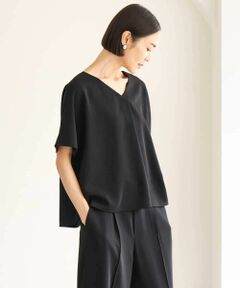 MICHEL KLEIN / ミッシェルクラン シャツ・ブラウス | [セットアップ対応]Vネックフレアブラウス