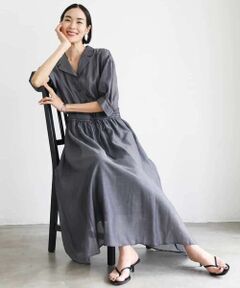 MICHEL KLEIN / ミッシェルクラン ロング・マキシ丈ワンピース | デニムライクシャツワンピース