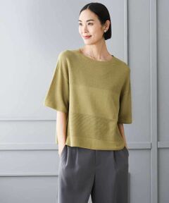 MICHEL KLEIN / ミッシェルクラン ニット・セーター | パネル透かし柄ニット