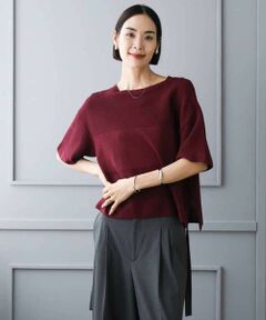 MICHEL KLEIN / ミッシェルクラン ニット・セーター | パネル透かし柄ニット