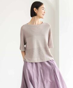 MICHEL KLEIN / ミッシェルクラン ニット・セーター | パネル透かし柄ニット