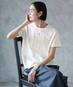 MICHEL KLEIN / ミッシェルクラン カットソー | フロッキーロゴTシャツ