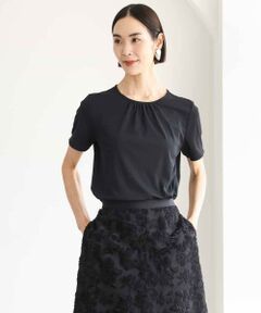 MICHEL KLEIN / ミッシェルクラン カットソー | ギャザーネックジョーゼットカットソー