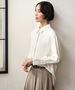MICHEL KLEIN / ミッシェルクラン シャツ・ブラウス | ヴィンテージライクストライプシャツ