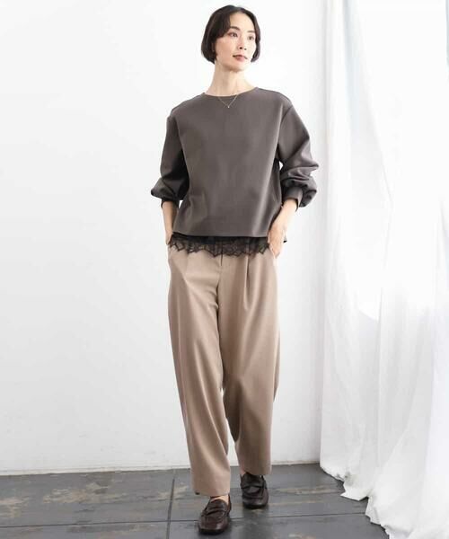 MICHEL KLEIN / ミッシェルクラン シャツ・ブラウス | [セットアップ対応]ダンボールニットフォルムプルオーバー | 詳細11