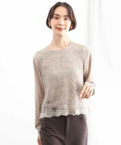 MICHEL KLEIN / ミッシェルクラン シャツ・ブラウス | フロントレースブラウス