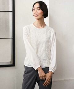 MICHEL KLEIN / ミッシェルクラン シャツ・ブラウス | フロントレースブラウス
