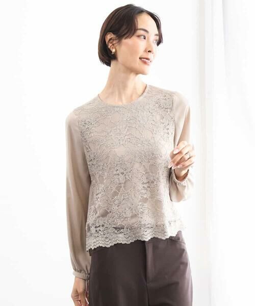 MICHEL KLEIN / ミッシェルクラン シャツ・ブラウス | フロントレースブラウス | 詳細6
