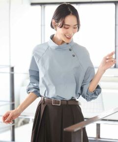 MICHEL KLEIN / ミッシェルクラン シャツ・ブラウス | スタンドカラーブラウス