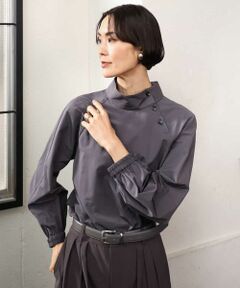 MICHEL KLEIN / ミッシェルクラン シャツ・ブラウス | スタンドカラーブラウス
