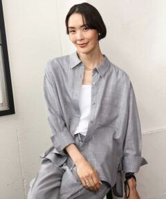 MICHEL KLEIN / ミッシェルクラン シャツ・ブラウス | [セットアップ対応]ラメチェックオーバーシャツ