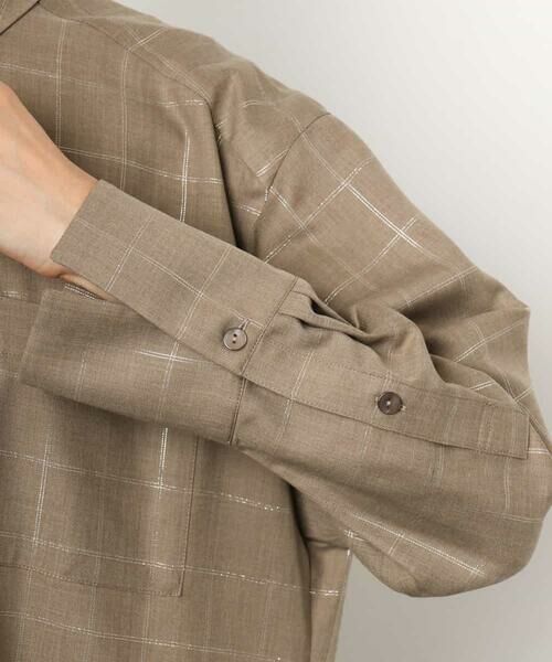 MICHEL KLEIN / ミッシェルクラン シャツ・ブラウス | [セットアップ対応]ラメチェックオーバーシャツ | 詳細24