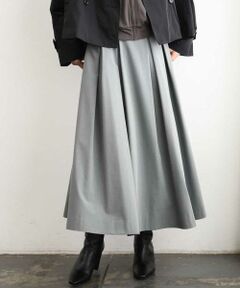 MICHEL KLEIN / ミッシェルクラン ロング・マキシ丈スカート | ウーリータックフレアスカート