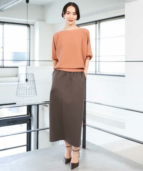 MICHEL KLEIN / ミッシェルクラン ロング・マキシ丈スカート | [セットアップ対応]ダンボールニットペンシルスカート | 詳細11