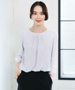 MICHEL KLEIN / ミッシェルクラン カットソー | 【通勤におすすめ】バルーンヘムブラウソー