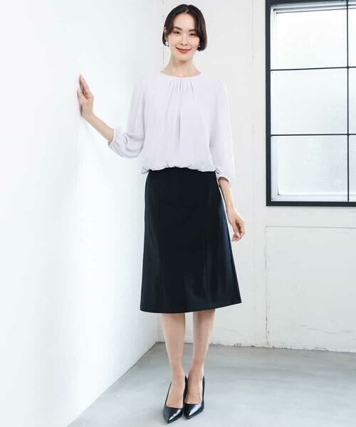 MICHEL KLEIN / ミッシェルクラン カットソー | 【通勤におすすめ】バルーンヘムブラウソー | 詳細8