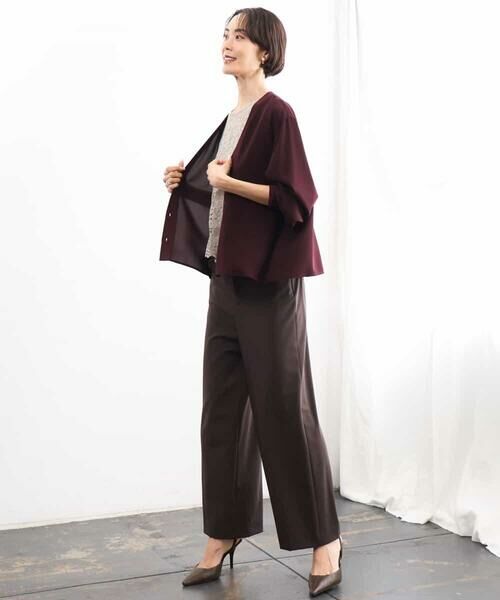 MICHEL KLEIN / ミッシェルクラン その他パンツ | [定番人気]ドライストレッチワイドパンツ | 詳細12
