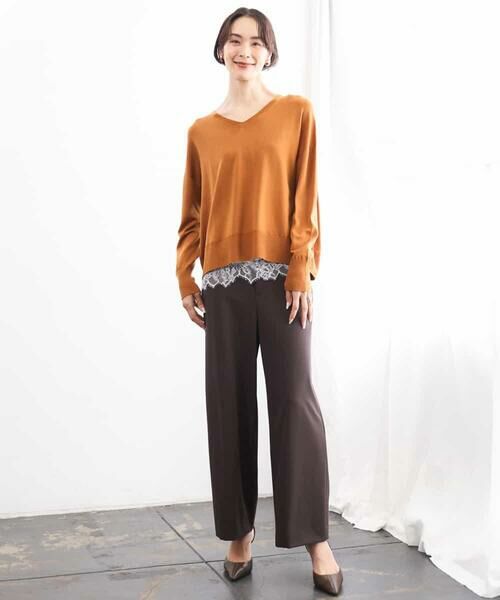 MICHEL KLEIN / ミッシェルクラン その他パンツ | [定番人気]ドライストレッチワイドパンツ | 詳細15