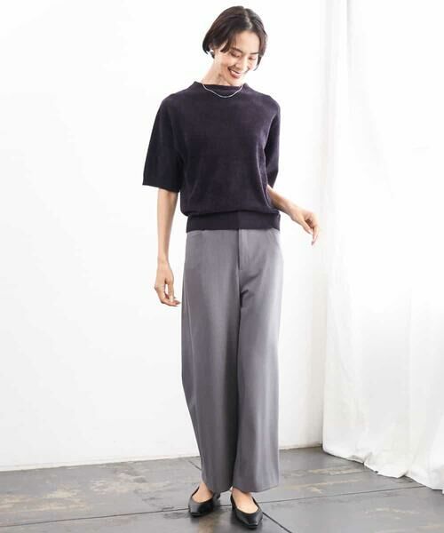 MICHEL KLEIN / ミッシェルクラン その他パンツ | [定番人気]ドライストレッチワイドパンツ | 詳細5