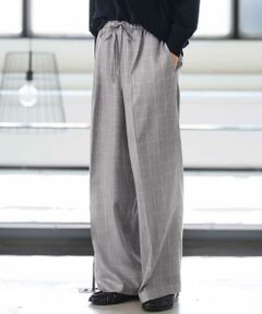 MICHEL KLEIN / ミッシェルクラン その他パンツ | [セットアップ対応]ラメチェックワイドパンツ