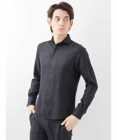 MICHEL KLEIN HOMME / ミッシェルクランオム シャツ・ブラウス | ヘリンボン柄コットンシャツ